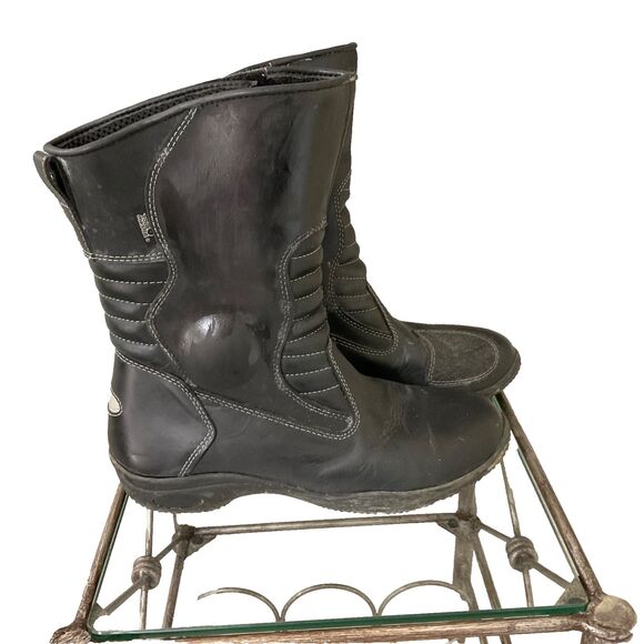 Tour Master Solution Waterproof Road Motorcycle Biker Boots Black Men’s Size 10 - Picture 1 of 14